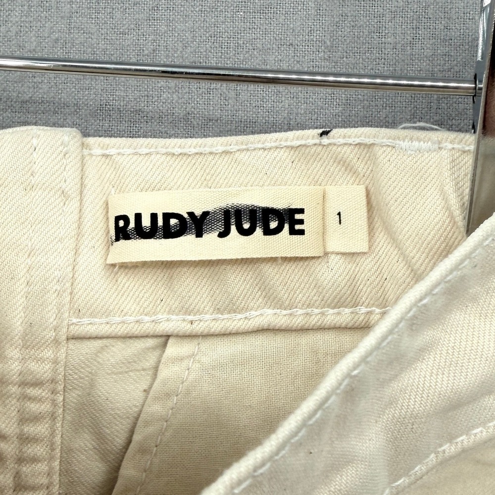 RUDY JUDE Adult Lace Back Big Jean Size 1 Cream Organic Cotton Barrel - Picture 7 of 16